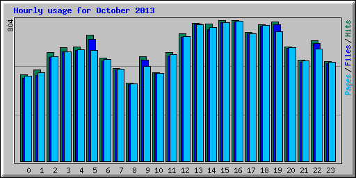 Hourly usage for October 2013