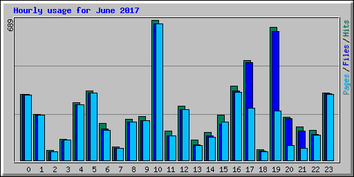 Hourly usage for June 2017