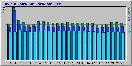 Hourly usage for September 2022