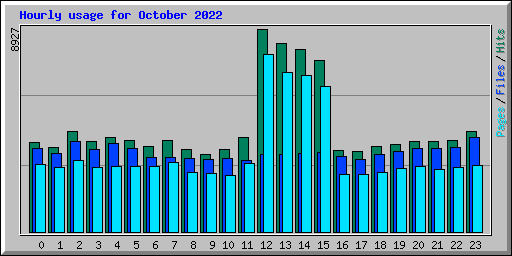 Hourly usage for October 2022