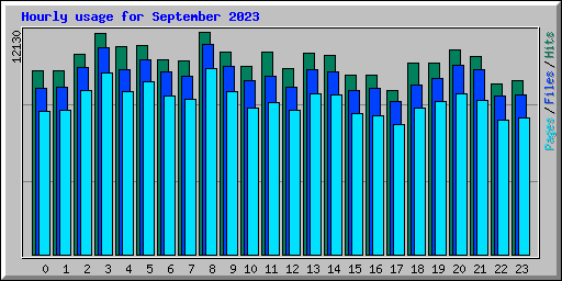 Hourly usage for September 2023
