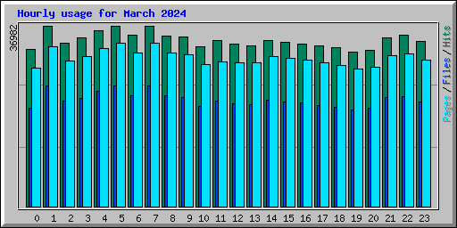Hourly usage for March 2024