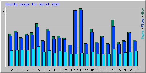 Hourly usage for April 2025