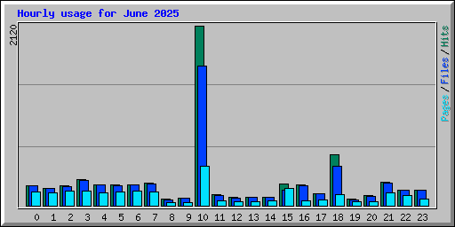Hourly usage for June 2025